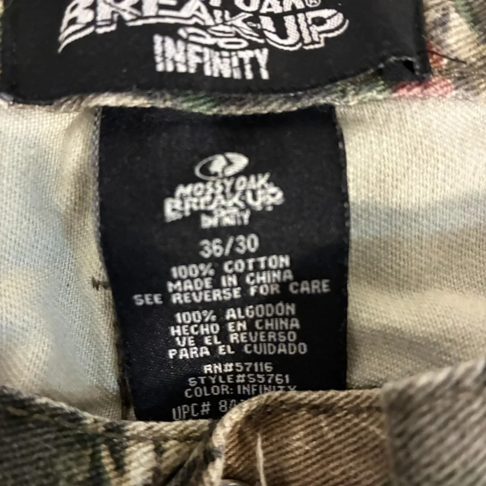 Mossy Oak Break Up Infinity Camo Pants Mens 36x30 (Fits 34x28) Gorpcore Outdoors